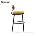 UPHOLSTERY STEEL PLASTIC BAR STOOL FOR COMMERCIAL USE